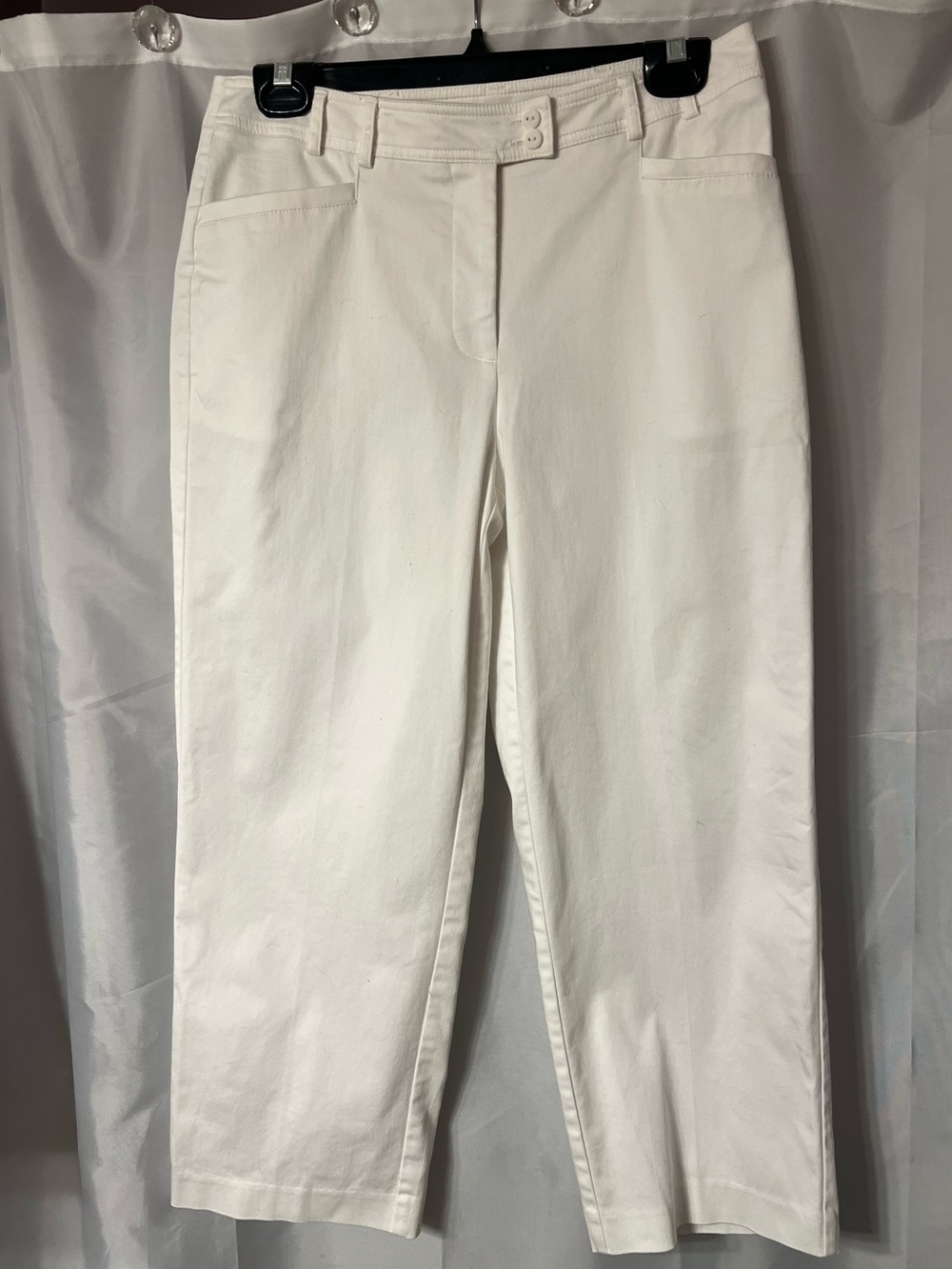 Vintage Nygard Collection Cropped White Straight-Leg Pants. Size 8. EUC